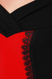 Вечернее красно-чёрное платье, креп-дайвинг, размер 50, photo number 5