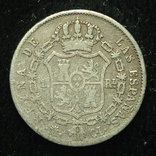Испания 1 реал 1847 серебро, фото 2