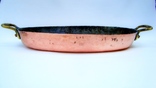 Старинная большая форма для запекания , жаровня. Медь, латунь Франция Клеймо 2,4 кг, фото №6