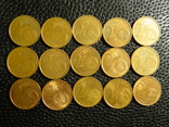 2 євроценти Італія (порічниця) 15шт, всі різні, фото №3