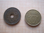 Две монеты Дании 5 эре и 1 крона 1929 и 1925 гг., фото №5