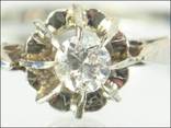 Винтажное кольцо с  бриллиантом, фото №6