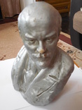 Бюст В.И.Ленин 1940г Гжель, автор Василик, фото №4
