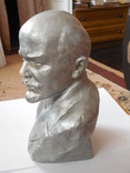 Бюст В.И.Ленин 1940г Гжель, автор Василик, фото №6