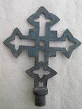 Крест - старинное навершие на хоругвь, фото №3