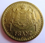 Монако, 1 франк 1945 "LOUIS II", фото №3