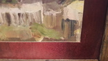 Старая картина в раме пейзаж,холст,масло,подпись автора, фото №4