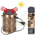 Кемпинговый фонарик G85 c солнечной панелью + POWER BANK, USB, SOLAR, фото №5