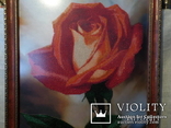 Картина вышитая бисером "Роза", фото №4
