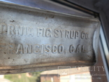 California fig syrup co.  бутылочка от сиропа, фото №5