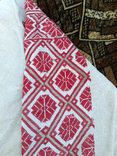 Старовинна поліська довга жіноча сорочка вишита хрестиком, фото №5