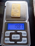 Зразок банківського зливка 50 грам . Heraues feingold (позолота), фото №4