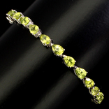 Bransoletka 925 naturalny peridot., numer zdjęcia 3