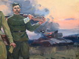 Obraz olejny, Wielka wojna ojczyźniana. Artysta Polurezov. Socrealizm., numer zdjęcia 5