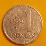 Литва 1 цент, 1991, фото №2