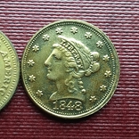 2 доллара 50 центов 1848 г. Liberty США (копия), фото №2