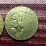 2 доллара 50 центов 1909 г. Индеец США (копия), фото №2
