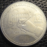 12 євро Іспанія 2007  Римське право, срібло, фото №2