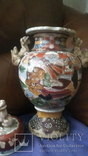 Старинная ваза сатцума с крышкой высота - 40 см, фото №12