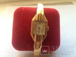 Часы женские "Заря" браслет "крабик", платина 950 золото 585, фото №2