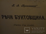 1906 Речи бунтовщика анархиста Кропоткина, фото №2