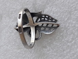 Кольцо серебро № 925, фото №5