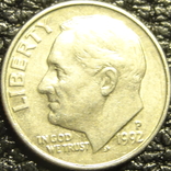 10 центів США 1992 P, фото №2