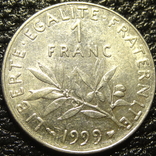 1 франк Франція 1999, фото №2