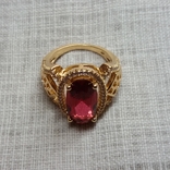 Кольцо с красным камнем, фото №3