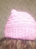 Красивая шапка чалма цикламен (ярко-розовый), фото №3