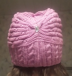 Красивая шапка чалма цикламен (ярко-розовый), фото №4