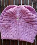 Красивая шапка чалма цикламен (ярко-розовый), фото №5