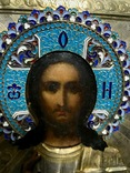 Икона Христа Спасителя, серебро 84, эмали, 22х18х2,5 см, фото 6