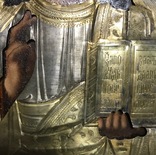 Икона Христа Спасителя, серебро 84, эмали, 22х18х2,5 см, фото 7