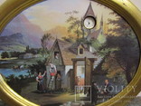 Настенные часы с картиной эксклюзивные Vor dem Stall украшение интерьера, фото №4