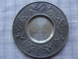 Коллекционная оловянная тарелка. Клеймо., фото №2