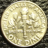 10 центів США 1996 D, фото №3
