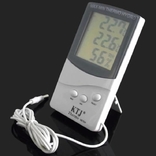 Гигрометр термометр цифровой с выносным датчиком. TA318. Метеостанция., фото №8