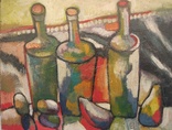 Одесса, К.Ралле "Натюрморт с бутылками",х.м.35*45см, фото №2
