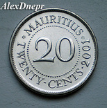 Маврикий, 20 центов 2001, photo number 3