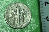 59. 10 центов 1954 (1 дайм) 1954 год США  серебро, фото №7
