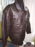 Большая утеплённая кожаная мужская куртка. Лот 276, фото №2