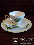 Фарфоровая чайная тройка (чашка ,блюдце,десертная тарелка) May Lily of the Valley, фото №2