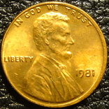 1 цент США 1981, фото №2