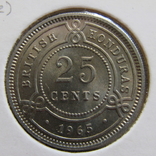 Британский Гондурас 25 центов 1965, фото №3