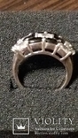 Кольцо серебрянное с фианитами, фото №4