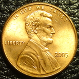 1 цент США 2005, фото №2