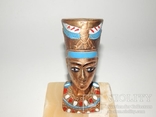 Скульптура бюст фараона бронза мрамор 3255, фото №3