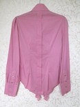 Блузка розовая с длинным рукавом воланы рубашка женская s, фото №8
