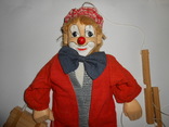 Кукла Клоун на веревочках марионетка 46,5 см, фото №3
